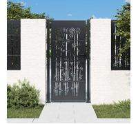 vidaXL Portail de Jardin, Portillon de Patio, Barrière de Sécurité, Porte d'Extérieure Terrasse, Anthracite 105x180 cm Acier 153182