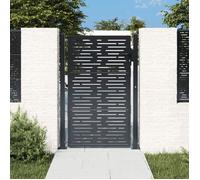 vidaXL Portail de Jardin, Portillon de Patio, Barrière de Sécurité, Porte d'Extérieure Terrasse, Anthracite 105x130 cm Acier 153192