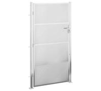 vidaXL Portail de Jardin, Portillon de Terrasse avec Système Verrouillable, Porte de Clôture Patio Extérieur, 100x180 cm Acier Inoxydable