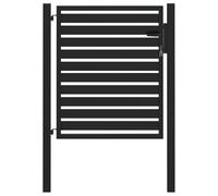 Portail de jardin verrouillable noir 100x180 cm aluminium vidaXL