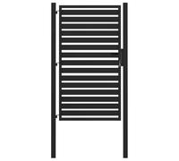 vidaXL Portail de jardin verrouillable aluminium 100 x 150 cm Noir