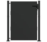 vidaXL Portail de sécurité moderne pour le jardin - Une clôture extérieure pour ta propriété, une barrière, une limite de maison, ou une entrée de périmètre. Séparateur d'accès résistant