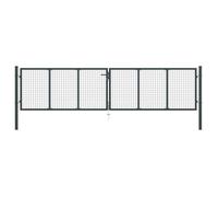 vidaXL Portail en maille de jardin Acier galvanisé 400 x 150 cm Gris