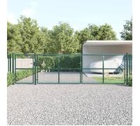 vidaXL Portail en Maille de Jardin, Portillon de Patio, Barrière de Sécurité, Porte d'Extérieure Terrasse, Vert 500x175 cm 154540