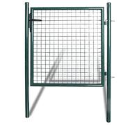 vidaXL Portail pour Clôture Acier Laqué Portail Sécurité Porte Jardin Terrasse