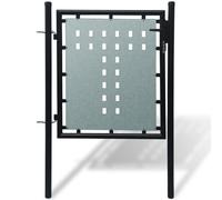 Vidaxl Portail Simple De Clôture Noir 100x150 Cm