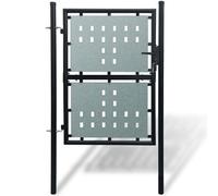 Vidaxl Portail Simple De Clôture Noir 100x175 Cm