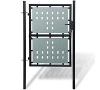 Vidaxl Portail Simple De Clôture Noir 100x200 Cm