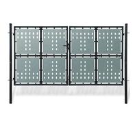 Vidaxl Portail Simple De Clôture Noir 300x200 Cm