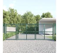 vidaXL Portal de jardin maille vert 400x175 cm acier galvanisé