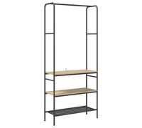 Vidaxl Portant À Vêtements Avec Étagères Chêne Sonoma 77 X 30 X 171 Cm