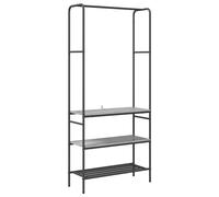 vidaXL Portant à vêtements avec étagères Sonoma gris 77 x 30 x 171 cm