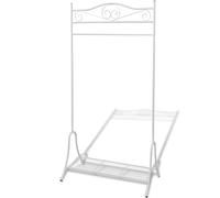 vidaXL Portant rangement à vêtements – Blanc Acier