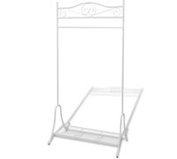 vidaXL Portant à vêtements Blanc Acier