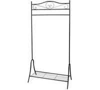 vidaXL Portant à vêtements Noir Acier