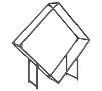 vidaXL Support à bûches de cheminée Portant de bois Anthracite 100×25×100 cm