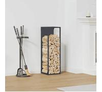 vidaXL Portant de bois de chauffage 25x25x80 cm Anthracite