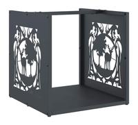 vidaXL Portant de Bois Chauffage Anthracite 40x40x40 cm
