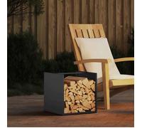 vidaXL Portant de bois chauffage anthracite 40x40x40 cm support à bûches de cheminée support à bûches support à bûches 864239