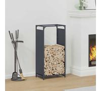 Portant de bois chauffage noir 44x28x65 cm support à bûches de cheminée vidaXL