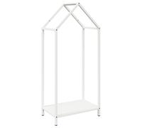 vidaXL Support à bûches 40x25x90 cm – Blanc – Pour stockage intérieur