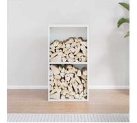 Portant de bois chauffage blanc 40x30x75 cm