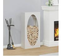 vidaXL Portant de bois chauffage blanc 50x23x100 cm, support à bûches de cheminée, support à bûches, support à bûches, 864182