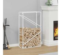 vidaXL Portant de bois chauffage blanc 60x25x100 cm