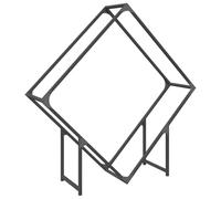 vidaXL Portant de bois de chauffage 100x25x100 cm – Support à bûches de cheminée – Noir
