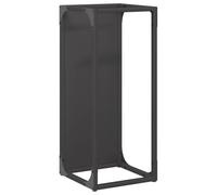 vidaXL Portant de bois chauffage noir 25x25x60 cm, support à bûches de cheminée, support à bûches, support à bûches, stockage de bûches d'intérieur