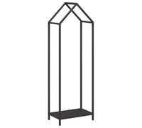 vidaXL Support à bûches de cheminée Portant de bois 40x25x120 cm Noir – Stockage intérieur