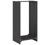 Portant de bois chauffage noir 40x30x80 cm 864231