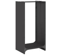 Portant de bois chauffage noir 40x30x80 cm 864231