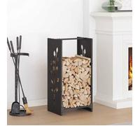 vidaXL Portant de bois de chauffage noir 40 x 30 x 80 cm