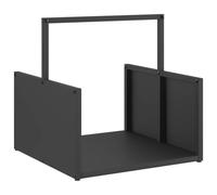 Portant de bois chauffage noir 40x40x40 cm 864271