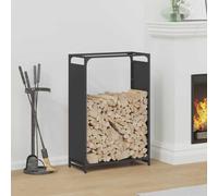 vidaXL Portant de bois chauffage noir 60x28x90 cm acier laminé à froid