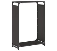 Portant de bois chauffage noir 44x28x65 cm support à bûches de cheminée vidaXL