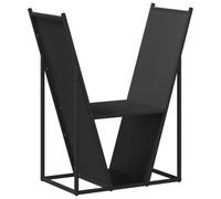 vidaXL Support à bûches – Portant de bois noir 69,5×35×81 cm – 864177