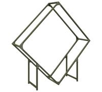 vidaXL Portant de bois chauffage vert olive 100x25x100 cm, support à bûches de cheminée, support à bûches, support à bûches