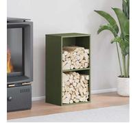 vidaXL Portant de bois chauffage vert olive 40x30x75 cm, support à bûches de cheminée, support à bûches, support à bûches 864194