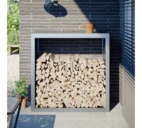 vidaXL Portant de bois de chauffage 100x40x100 cm acier galvanisé