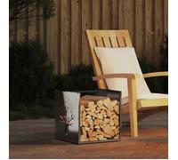 vidaXL Portant de bois de chauffage 40x40x40 cm acier inoxydable 864247