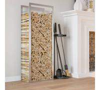 vidaXL Portant de bois de chauffage 50x28x132 cm acier inoxydable