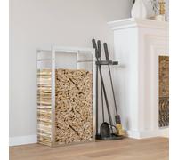vidaXL Portant de bois de chauffage 50x28x94 cm acier inoxydable