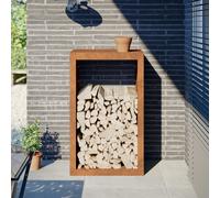 vidaXL Portant de bois de chauffage 60x40x100 cm acier corten