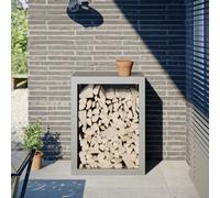 vidaXL Portant de bois de chauffage 60x40x80 cm acier inoxydable