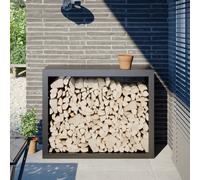 vidaXL Portant de bois de chauffage anthracite 100x40x80 cm acier