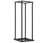 vidaXL Portant de bois de chauffage avec base Noir 37x37x113 cm Acier