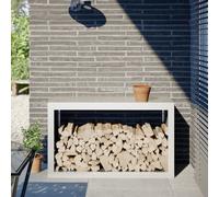 vidaXL Portant de bois de chauffage blanc 100x40x60 cm acier