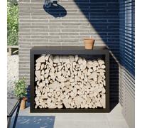 vidaXL Portant de bois de chauffage noir 100x40x80 cm acier